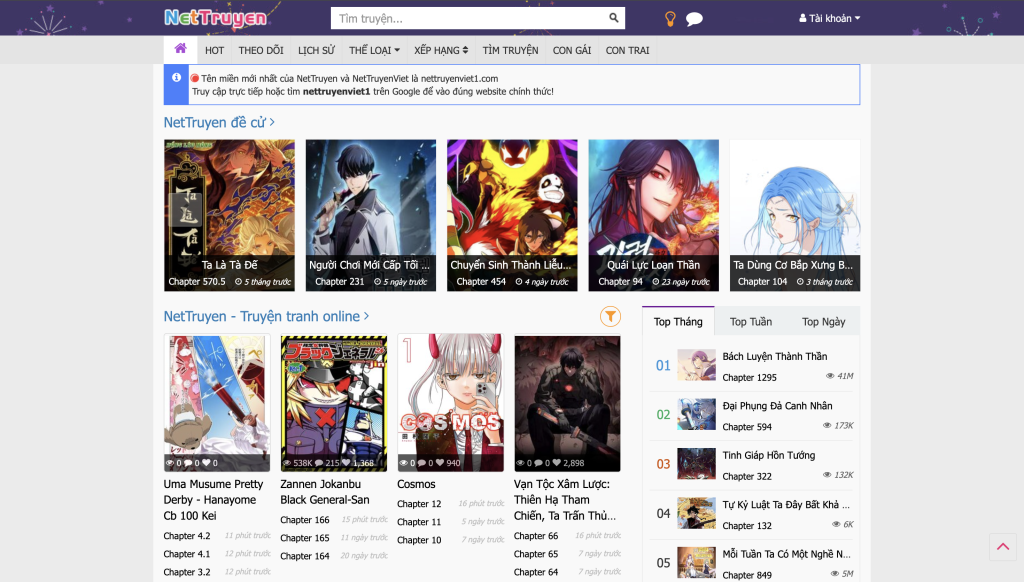 NetTruyen: Nơi lưu giữ thói quen đọc truyện mỗi ngày