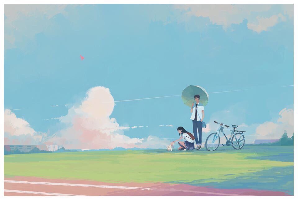 Bối cảnh học đường tươi sáng, trong trẻo